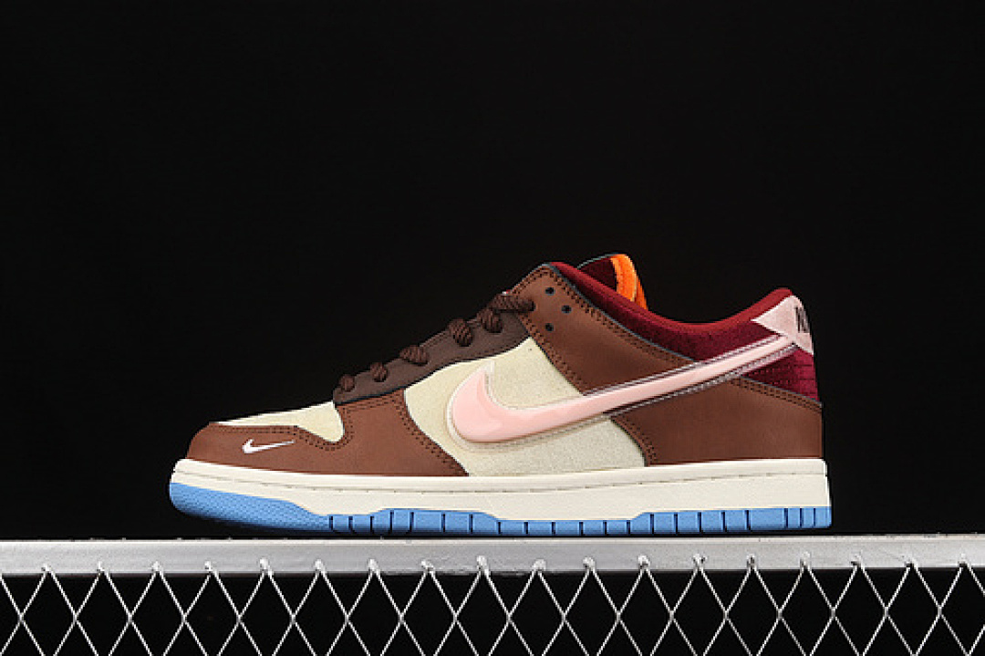 Unbranded [DJ1173-700]-[SOCIAL STATUS X DUNK MID CHOCOLATE MILK /CANVAS/MID SOFT PINK]-[UNISEX:36-44], photo 1