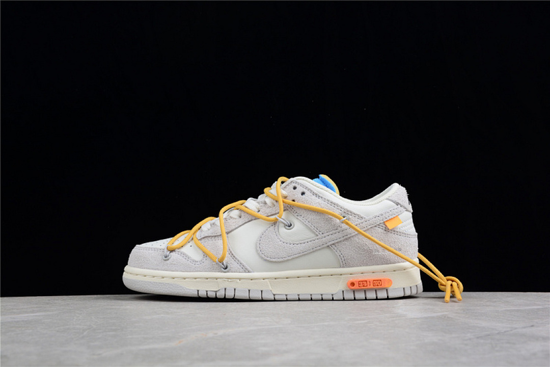 Off-White [DJ0950-102]-[OW X SB DUNK LOW LOT 34 OF 50 SAIL/NEUTRAL GREY/LIGHT GINGE]-[UNISEX:36-47.5], photo 1