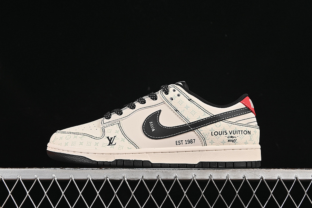 Louis Vuitton [YX5066-362]-[SB DUNK LOW LV WHITE/BLACK/RED]-[WOMAN:36-39]-[MAN:40-45], photo 1