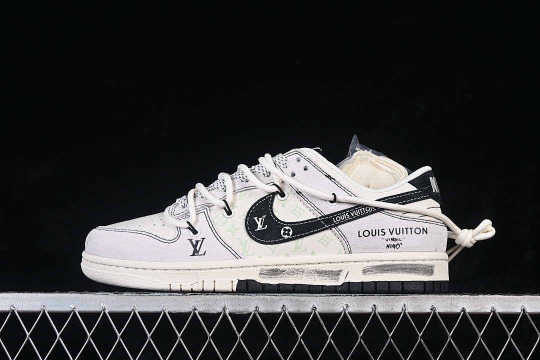 Unbranded [CX5050-Y33]-[DUNK LOW CASUAL SNEAKERS PALE GRAY/BLACK/WHITE]-[WOMAN:36-39]-[MAN:40-45], photo 1