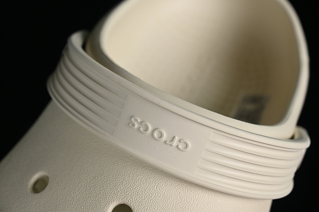 Crocs [CTOCS FLAT HOLE SANDALS BEIGE/WHITE]-[WOMAN:34-39]-[MAN:40-46] - Image 5