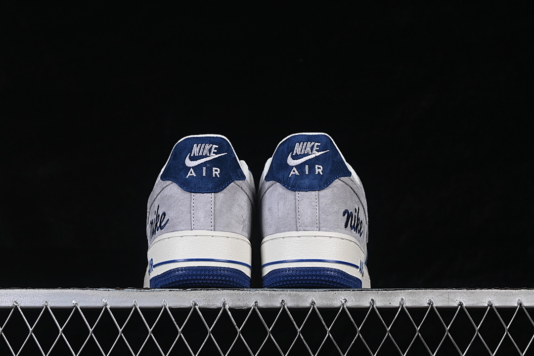 Nike [HM3703-161]-[AIR FORCE 1 07 LOW WHITE/GREY/BLUE]-[WOMAN:36-39]-[MAN:40-45] - Image 14