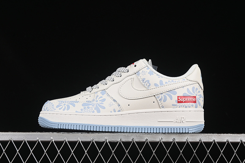 Nike Nike AIR FORCE 1 07 LOW SUPREME WHITE/GREY/BLUE · XX3168-137, photo 1