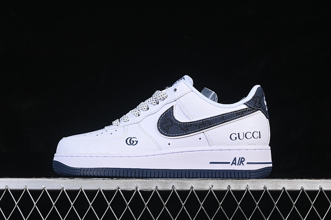 Nike [XX3168-196]-[AIR FORCE 1 07 LOW WHITE/NAVY BLUE]-[WOMAN:36-39]-[MAN:40-45] - Image 2