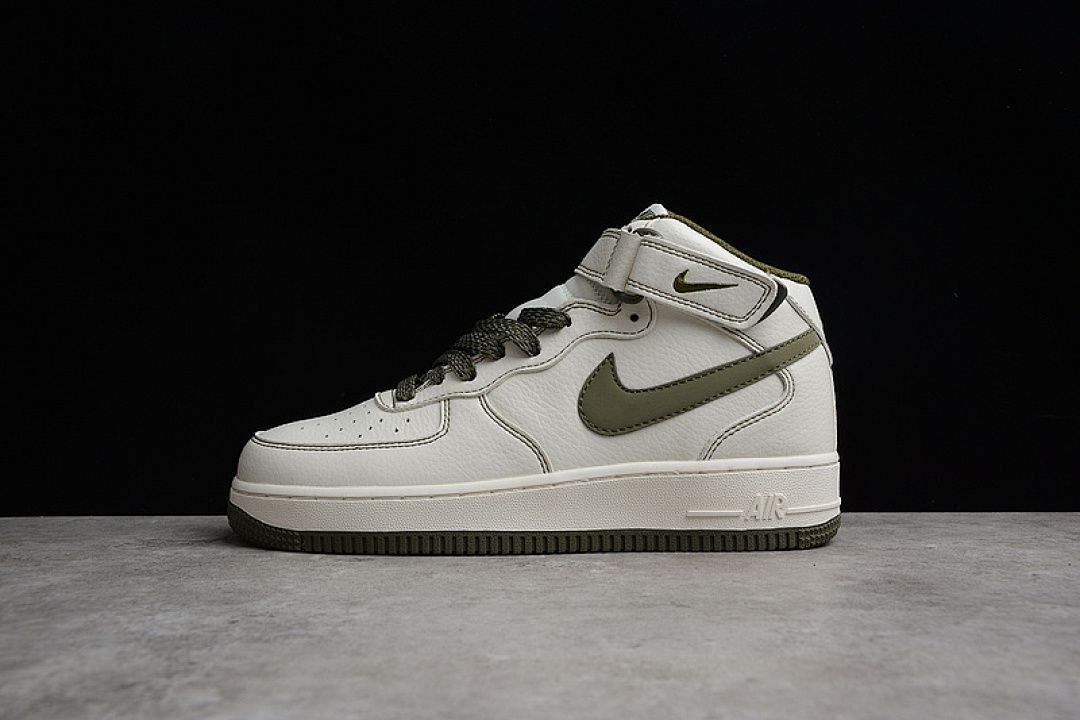 Nike [RD6698-123]-[AIR FORCE 1 MID 07 BEIGE/BEIGE/ARMY GREEN]-[WOMAN:36-39]-[MAN:40-45], photo 1