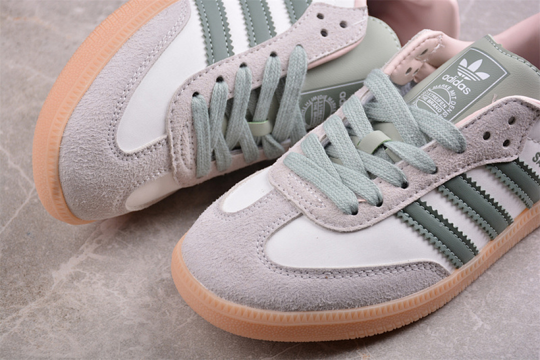 Adidas [ID0942]-[SAMBA VEGAN WHITE/GREY/GREEN]-[WOMAN:36-39]-[MAN:40-45] - Image 6