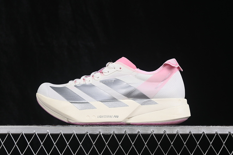 Adidas Adidas ADIZERO ADIOS PRO 4 CORE WHITE/SILVER METALLIC/CLEAR PINK · JQ4445, photo 1