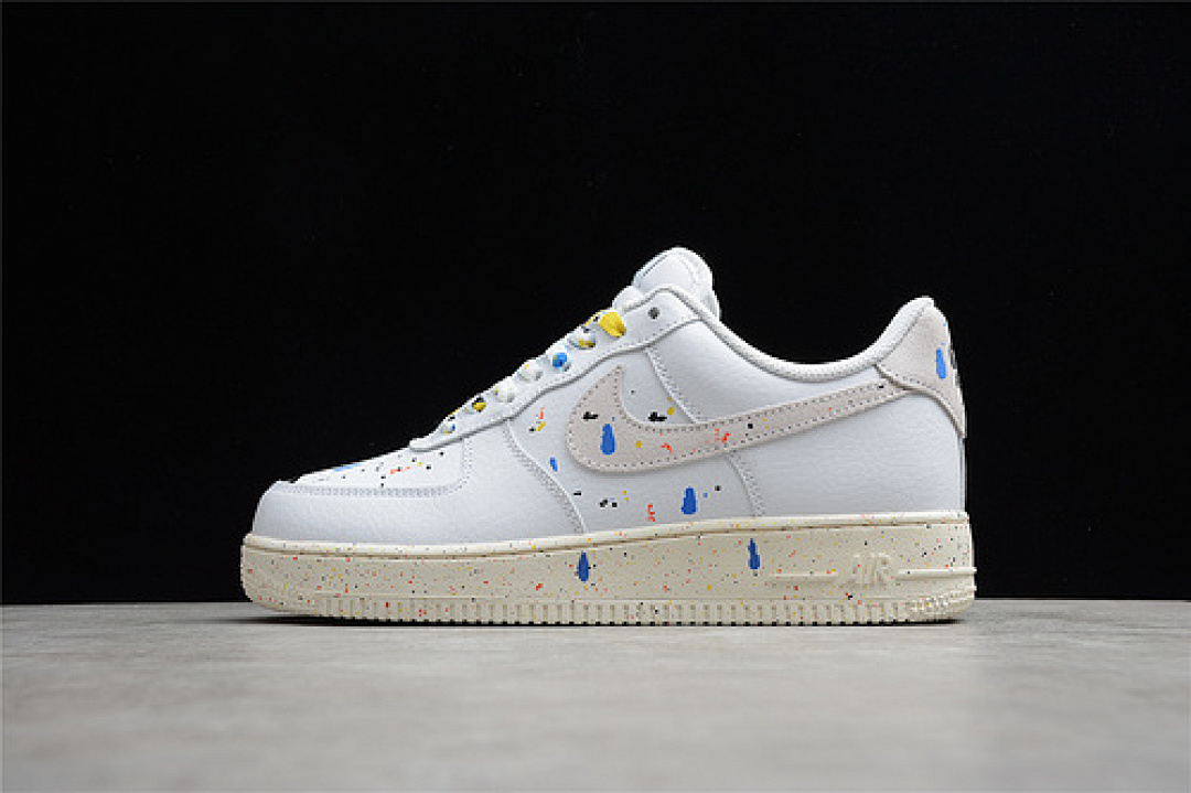 Nike Nike AIR FORCE 1 LOW 07 LV8 PAINT SPLATTER WHITE/WHITE/MULTI-COLOR · CZ0339-100, photo 1