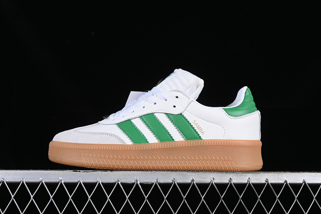 Adidas [IE1375]-[SAMBA XLG WHITE/GREEN/BROWN]-[WOMAN:36-39]-[MAN:40-45] - Image 2