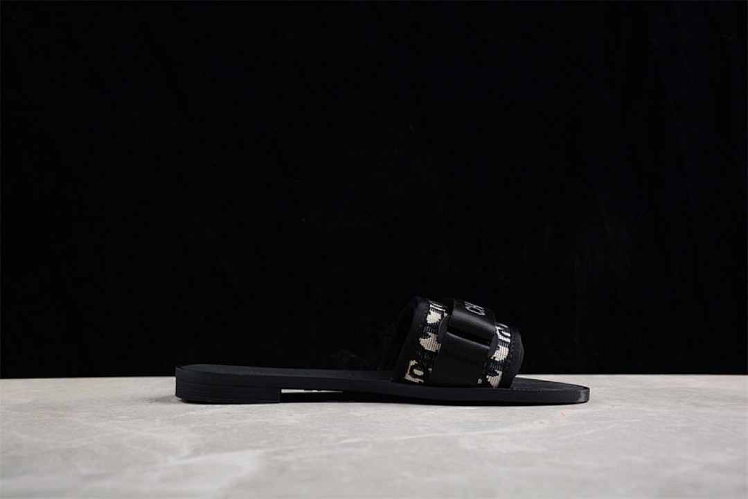 Chanel [EMBROIDERED VELCRO PATCH SLIPPERS BLACK/GREY]-[WOMAN:35-40] - Image 9