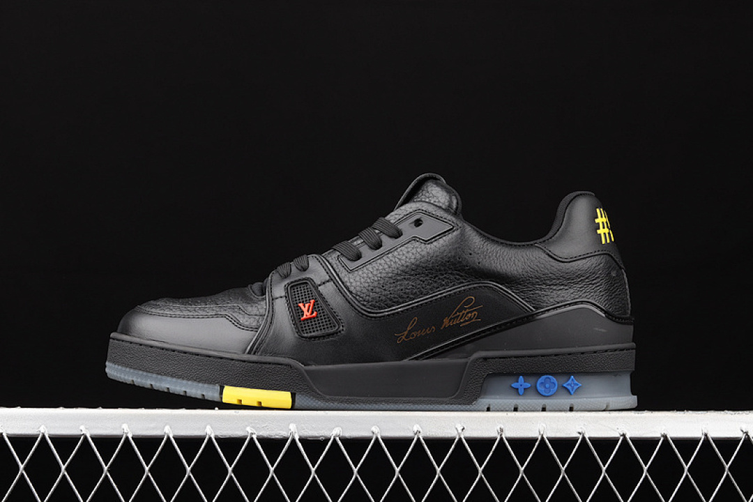 Louis Vuitton Louis Vuitton [L*V 2021SS TRAINER SHOES BLACK/BLACK/BLUE-YELLOW]-[MAN:38-45], photo 1