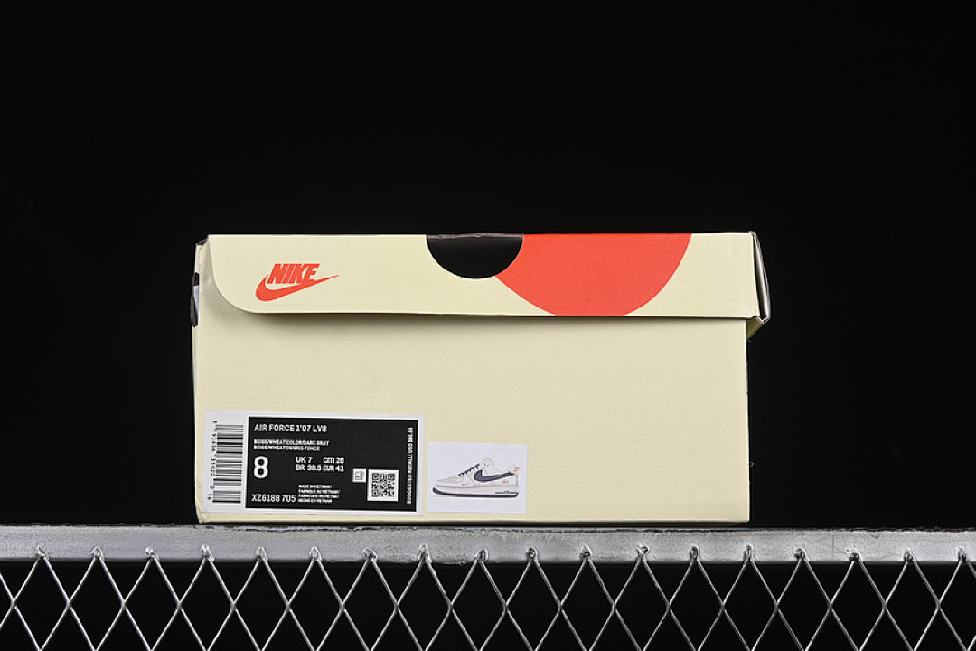 Nike [XZ6188-705]-[AIR FORCE 1 07 LOW WHITE/BEIGE/BLACK]-[WOMAN:36-39]-[MAN:40-45] - Image 12