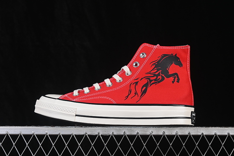 CHUCK TAYLOR ALL STAR 70 HI ENAMEL RED/EGRET · 164944C, photo 1