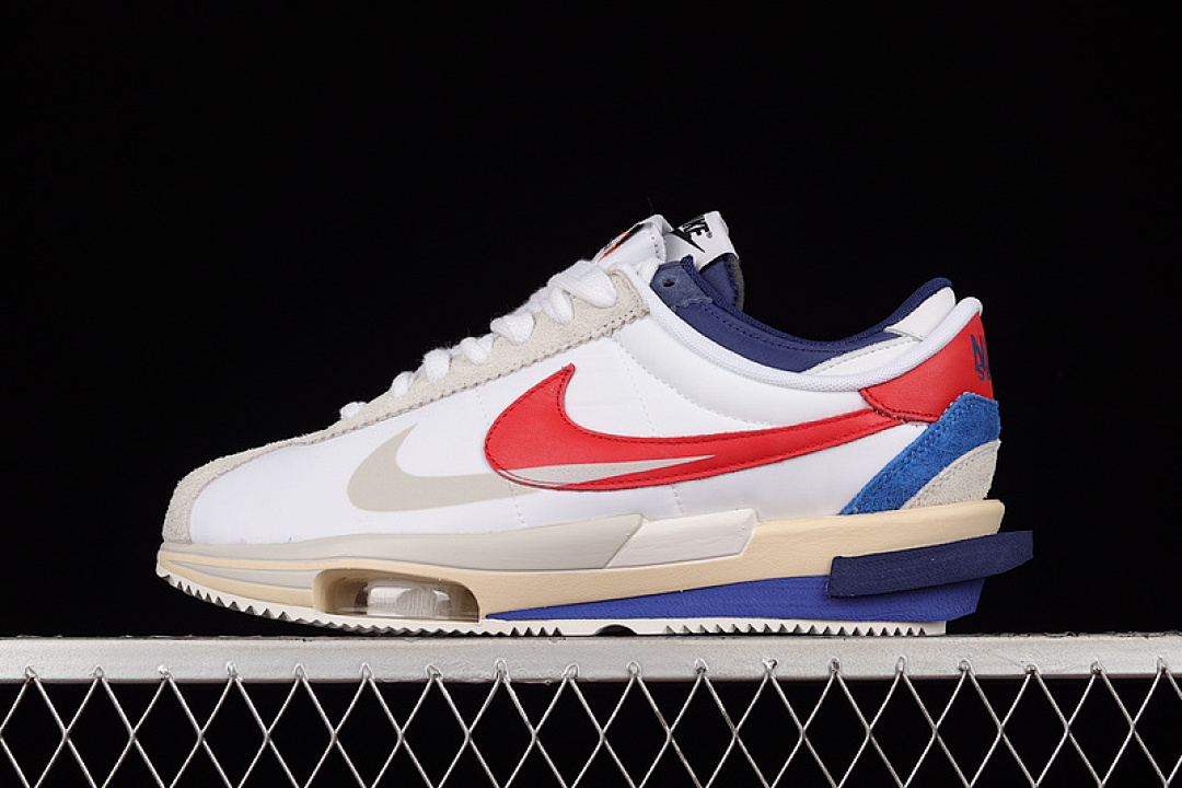 Sacai [DQ0581-100]-[SACAI X AIR ZOOM CORTEZ SP 4.0 OG ROYAL FUCHSIA WHITE/NAVY BLUE/RED], photo 1