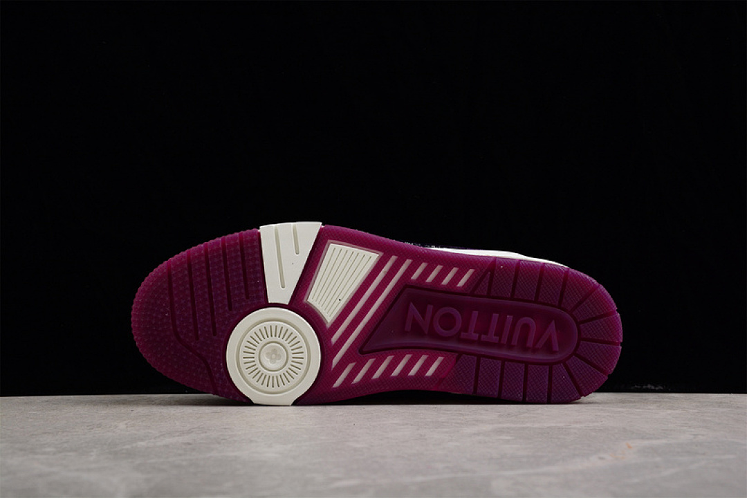 Louis Vuitton [L*V 2022 TRAINER SNEAKERS WHITE/DARK PURPLE/BLACK]-[MAN:38-45] - Image 8
