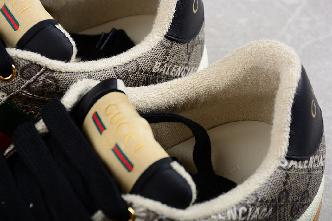 Gucci [GU*CCI DISTRESSED SCREENER SNEAKER GREY/BLACK/RED-BEIGE]-[WOMAN:35-39]-[MAN:40-45] - Image 8