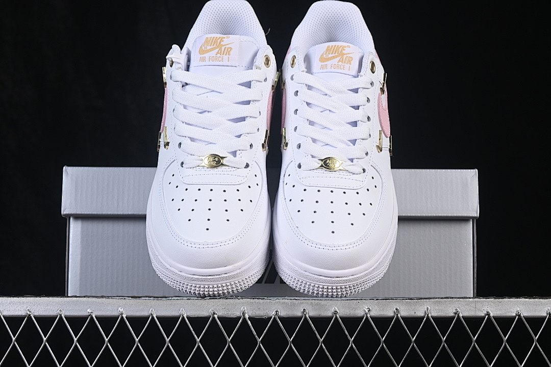 Nike [ZH0316-112]-[AIR FORCE 1 07 LOW CASUAL SNEAKERS WHITE/PINK/WHITE]-[WOMAN:36-39]-[MAN:40-45] - Image 13
