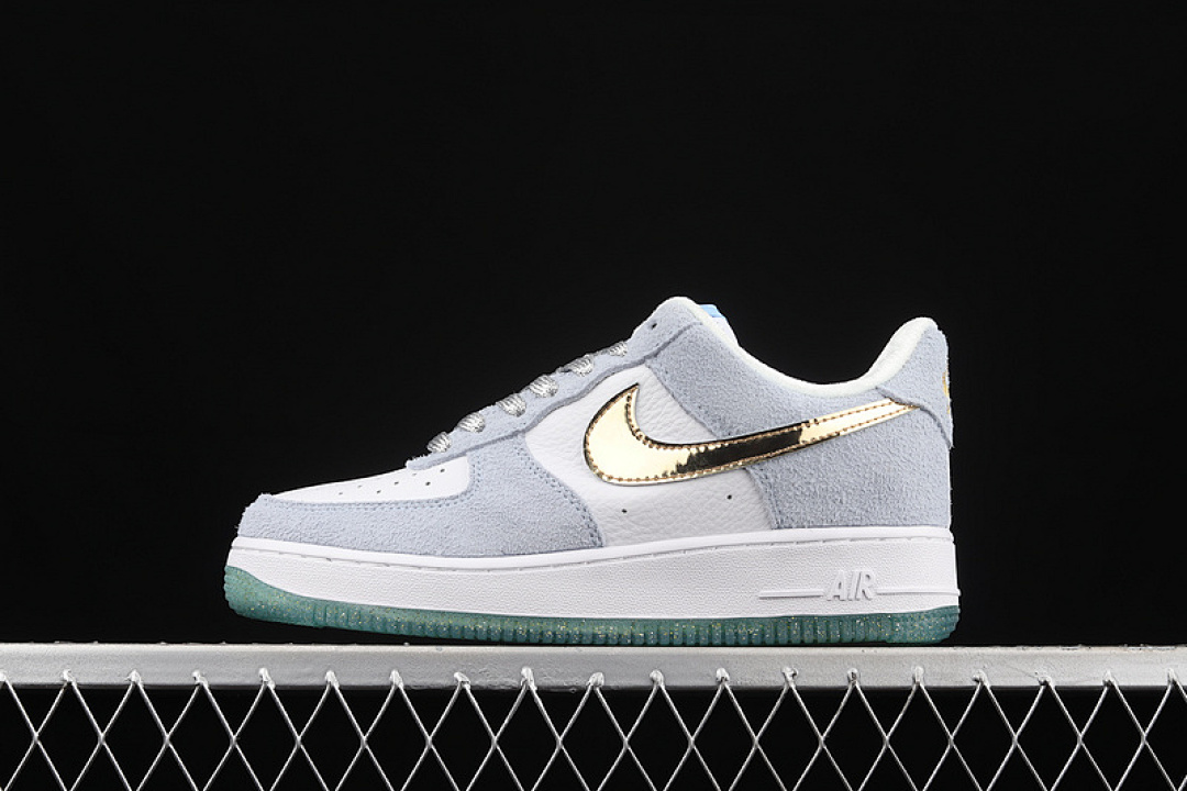 Nike Nike [CW1577-001]-[AIR FORCE 1 LOW 07 PRM LIGHT BLUE/WHITE/GOLD]-[WOMAN:36-39]-[MAN:40-45], photo 1