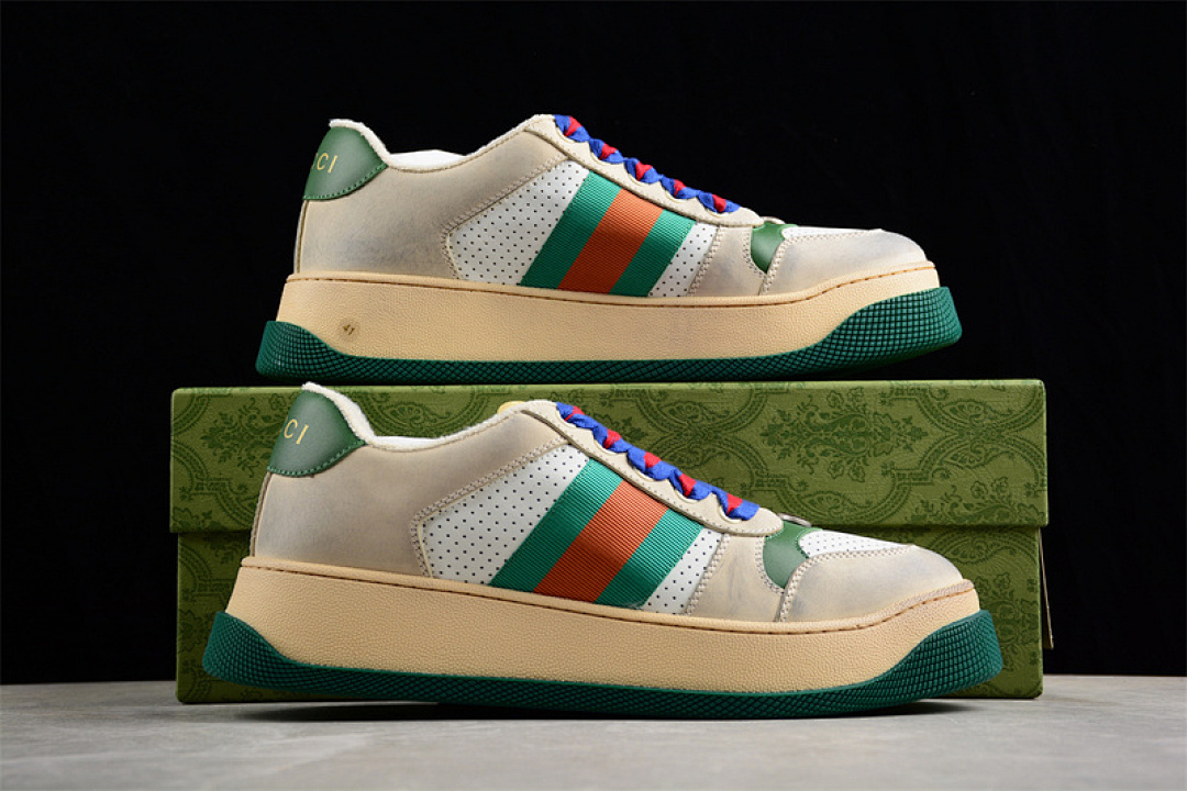 Gucci [GU*CCI SCREENER DIRTY SHOES BEIGE/BLUE/RED/GREEN/BROWN]-[WOMAN:35-40] - Image 2