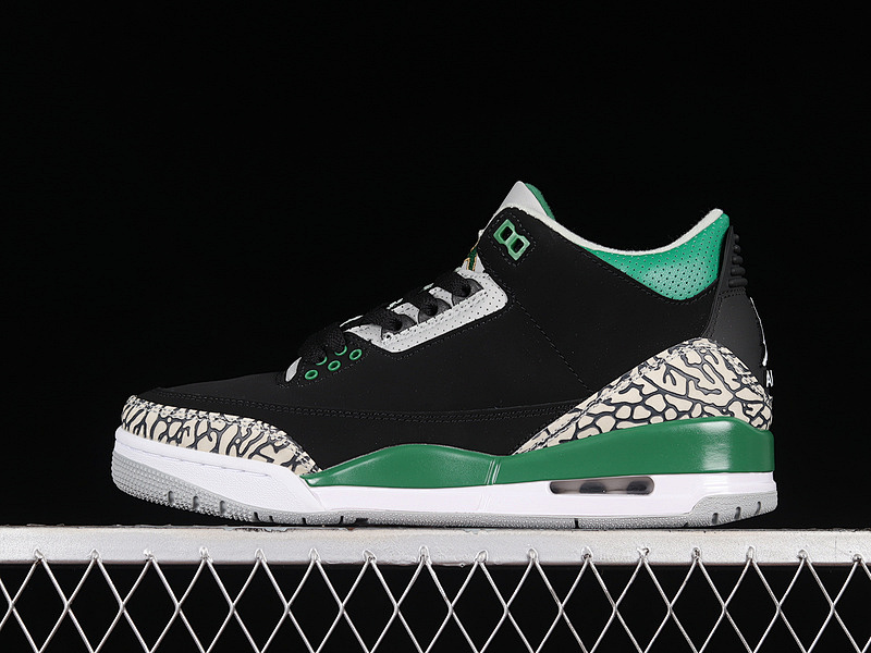 Jordan AIR Jordan 3 RETRO BLACK/PINE GREEN/CEMENT GREY/WHITE · CT8532-030, photo 1