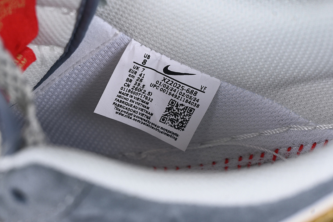 Nike [XZ2025-688]-[AIR FORCE 1 07 LOW WHITE/GREY/BLUE/GOLD/RED]-[WOMAN:36-39]-[MAN:40-45] - Image 6