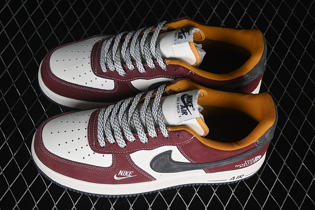 Nike [SS1979-006]-[AIR FORCE 1 07 LOW WHITE/RED/GREY/BROWN]-[WOMAN:36-39]-[MAN:40-45] - Image 11