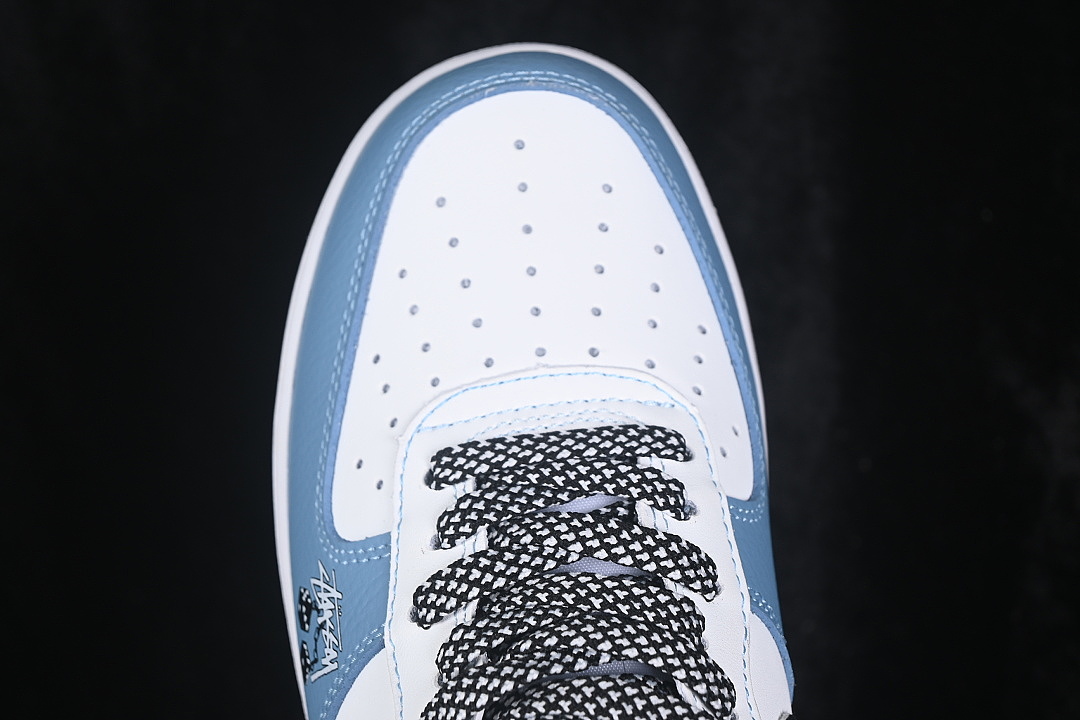 Nike [LD1999-029]-[AIR FORCE 1 07 LOW CASUAL SNEAKERS SKY BLUE/WHITE/BLACK]-[WOMAN:36-39]-[MAN: - Image 9