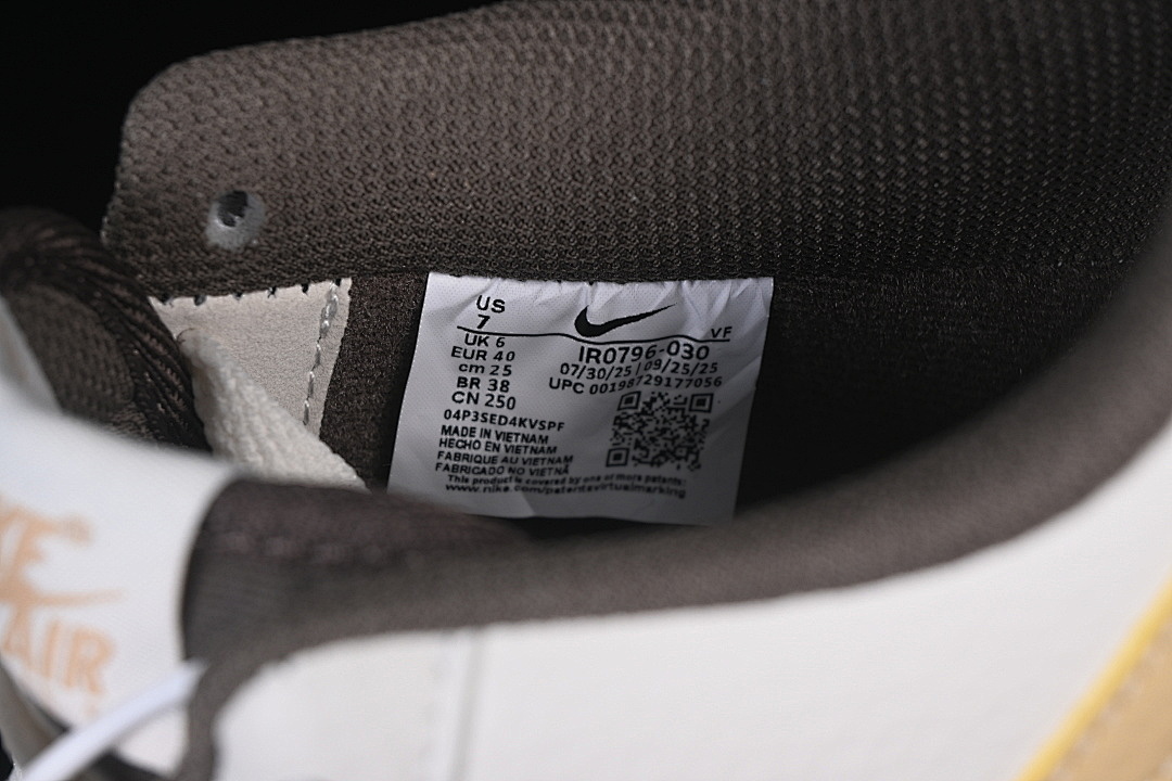 Nike [IR0796-030]-[AIR FORCE 1 07 LOW CASUAL SNEAKERS WHITE/BLACK/YELLOW]-[WOMAN:36-39]-[MAN:40-45] - Image 6