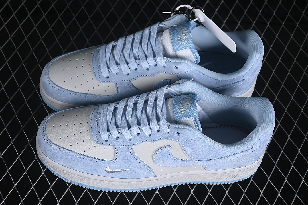 Nike [RD1988-003]-[AIR FORCE 1 07 LOW CASUAL SNEAKERS LIGHT BLUE/GREY]-[WOMAN:36-39]-[MAN:40-45] - Image 10