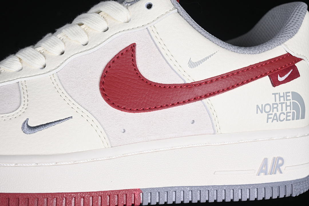 Nike [DM6688-047]-[AIR FORCE 1 07 LOW WHITE/GREY/RED]-[WOMAN:36-39]-[MAN:40-45] - Image 8