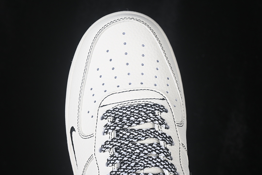 Nike [GS2288-006]-[AIR FORCE 1 07 LOW CASUAL SNEAKERS WHITE/BLACK]-[WOMAN:36-39]-[MAN:40-45] - Image 9