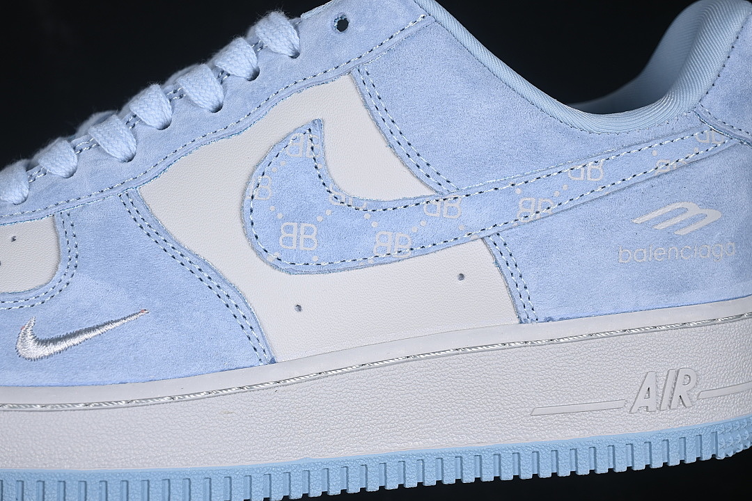 Nike [RD1988-003]-[AIR FORCE 1 07 LOW CASUAL SNEAKERS LIGHT BLUE/GREY]-[WOMAN:36-39]-[MAN:40-45] - Image 7