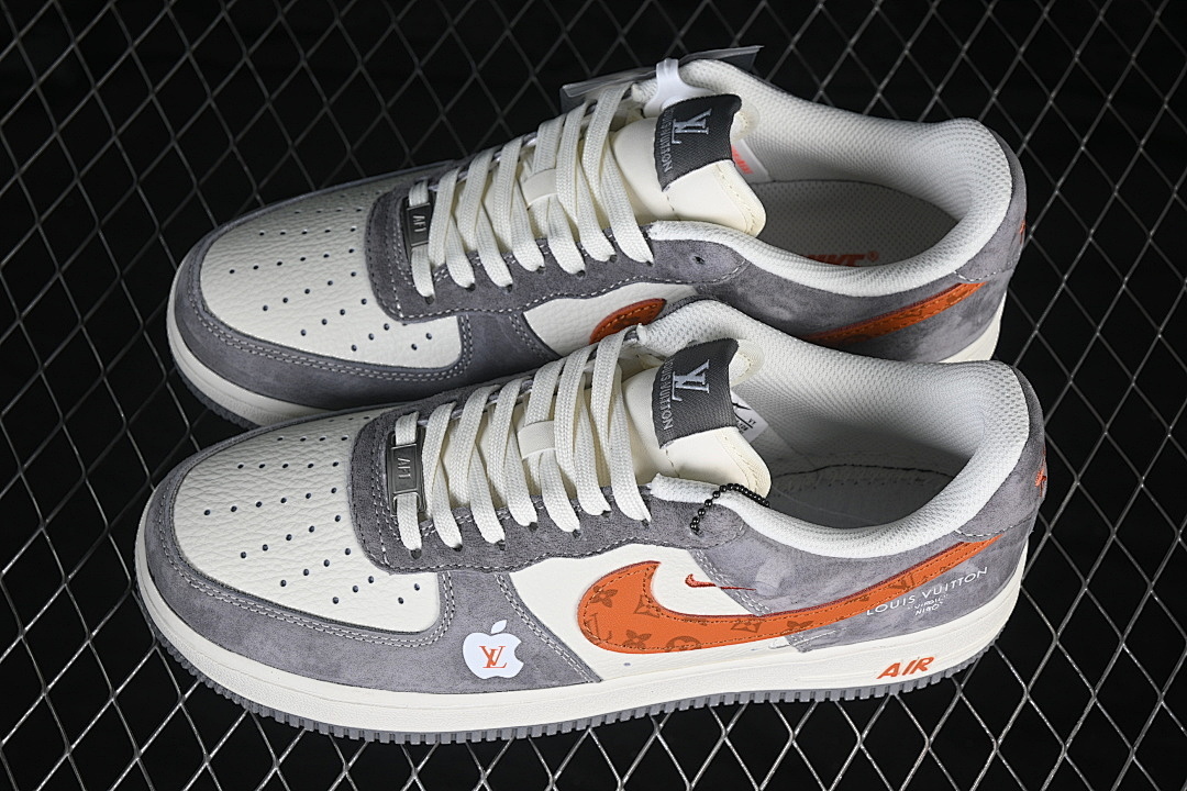 Nike [DC9486-109]-[AIR FORCE 1 07 LOW CASUAL SNEAKERS GREY/ORANGE/WHITE]-[WOMAN:36-39.5]-[MAN:40-45] - Image 10