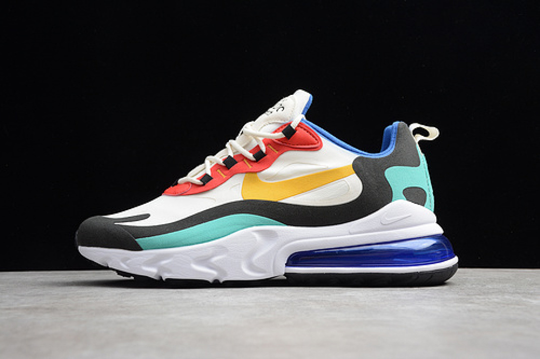Unbranded [AO4971-002]-[AIR MAX 270 REACT BAUHAUS WHITE/GOLD/RED-BLACK-KINETIC/GREEN]-[MAN:39-46], photo 1