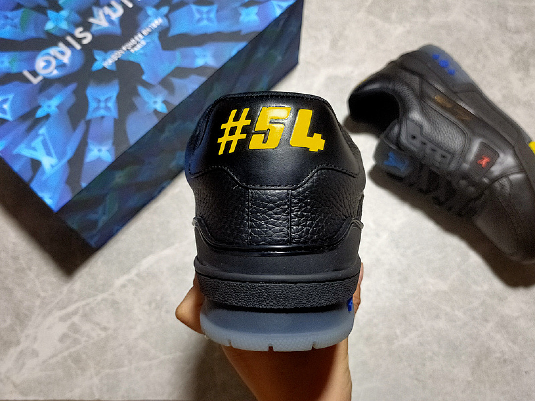 Louis Vuitton [L*V 2021 TRAINER SNEAKERS BLACK/YELLOW/BLUE]-[MAN:38-45] - Image 4