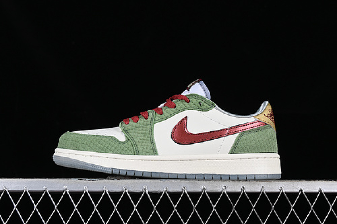 Jordan [FN3727-100]-[AIR JORDAN 1 LOW CNY YEAR OF THE DRAGO WHITE/GREEN/ORANGE/GOLD]-[UNISEX:36-47.5], photo 1
