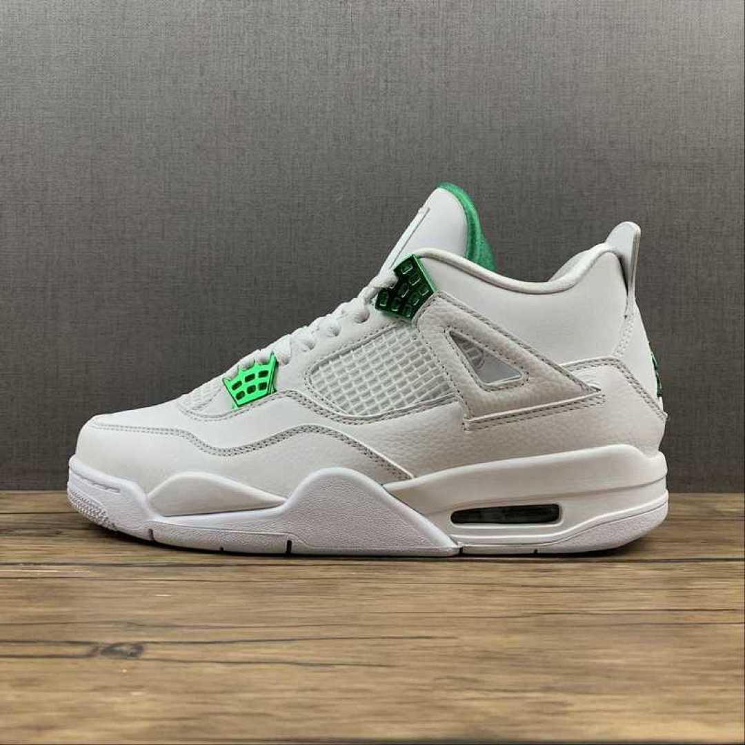 Jordan AIR Jordan 4 RETRO GREEN METALLIC WHITE/METALLIC SILVER · CT8527-113, photo 1