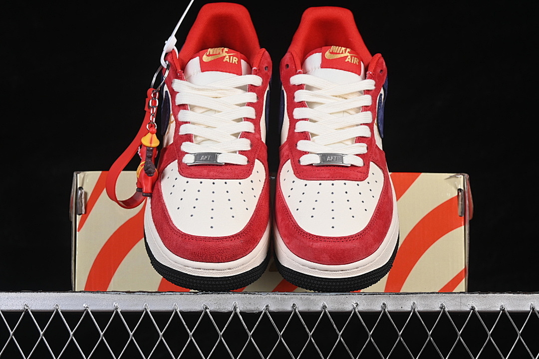 Nike [XD0028-019]-[AIR FORCE 1 07 LOW CASUAL SNEAKERS WHITE/RED/BLUE]-[WOMAN:36-39]-[MAN:40-45] - Image 13