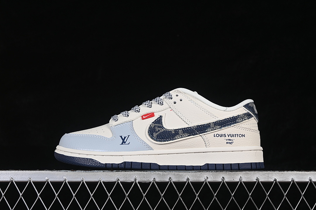 Nike DUNK LOW CASUAL SNEAKERS NAVY BLUE/WHITE/SKY BLUE · DN3168-001, photo 1