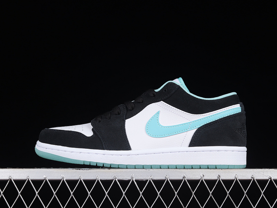 Jordan [CQ9828-131]-[AIR JORDAN 1 LOW WHITE/BLACK/ISLAND GREEN]-[WOMAN:36-39]-[MAN:40-46], photo 1