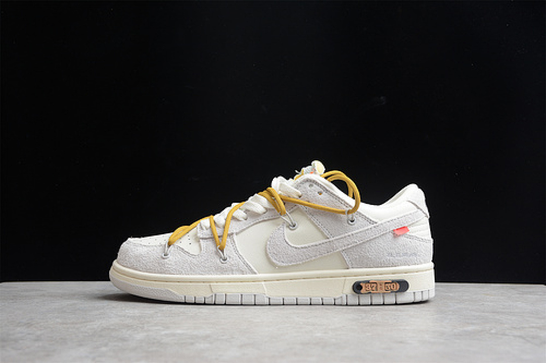 Off-White [DJ0950-105]-[OW X SB DUNK LOW LOT 37 OF 50 SAIL/NEUTRAL GREY/YELLOW]-[WOMAN:36-39]-[MAN:40-46], photo 1