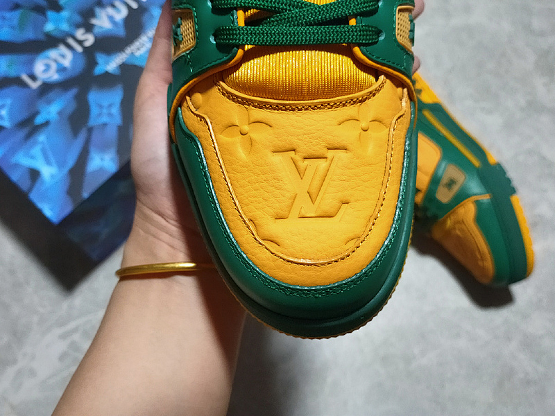 Louis Vuitton [L*V 2021 TRAINER SNEAKERS YELLOW/GREEN/YELLOW]-[MAN:38-45] - Image 8