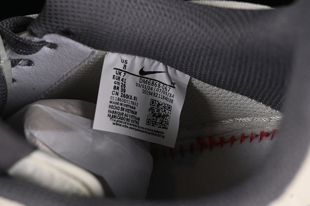 Nike [DM6868-067]-[AIR FORCE 1 07 LOW LV WHITE/GREY]-[WOMAN:36-39]-[MAN:40-45] - Image 6