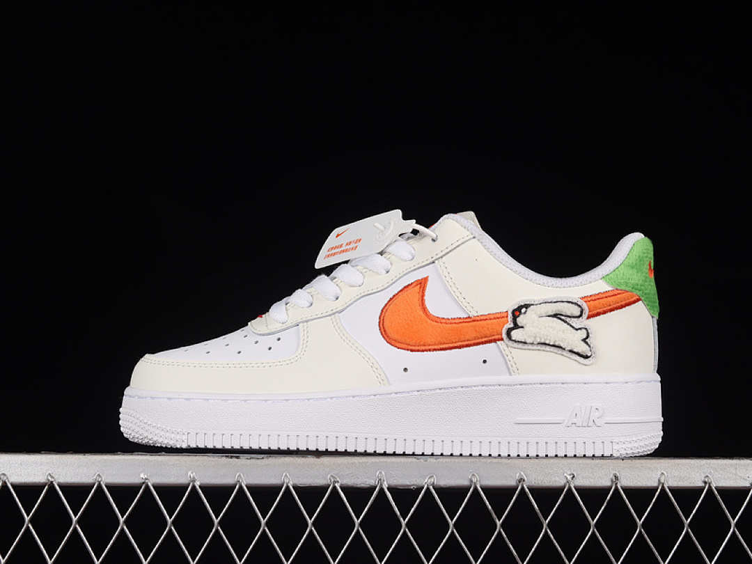 Nike [FD9912-181]-[AIR FORCE 1 LOW LV8 GS YEAR OF THE RABBIT WHITE/WHITE/WASHED TEAL/SAFETY (ORANGE]), photo 1
