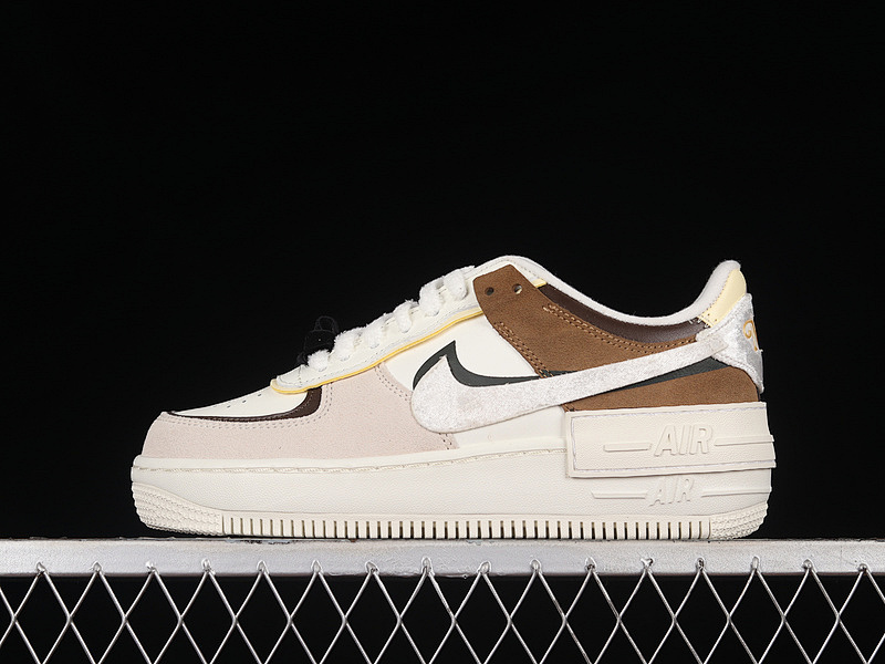 Nike Nike AIR FORCE 1 SHADOW BLACK BOW BEIGE/BROWN/BLACK · FB1857-111, photo 1