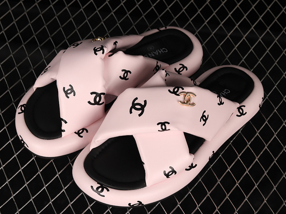 Chanel [CHA*NEL 22 PLATFORM SLIP-ON SLIPPERS PINK/PINK/BLACK]-[WOMAN:35-40] - Image 5