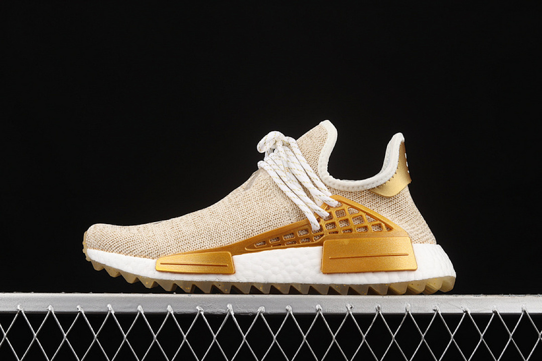 Unbranded [F99762]-[PHARRELL X NMD HU TRAIL HAPPY CHINA EXCLUSIVE GOLD METALLIC/FOOTWEAR (WHITE]), photo 1