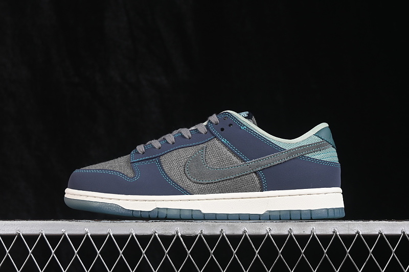 Nike DUNK LOW CASUAL SNEAKERS NAVY BLUE/DARK GREEN · IH1942-002, photo 1