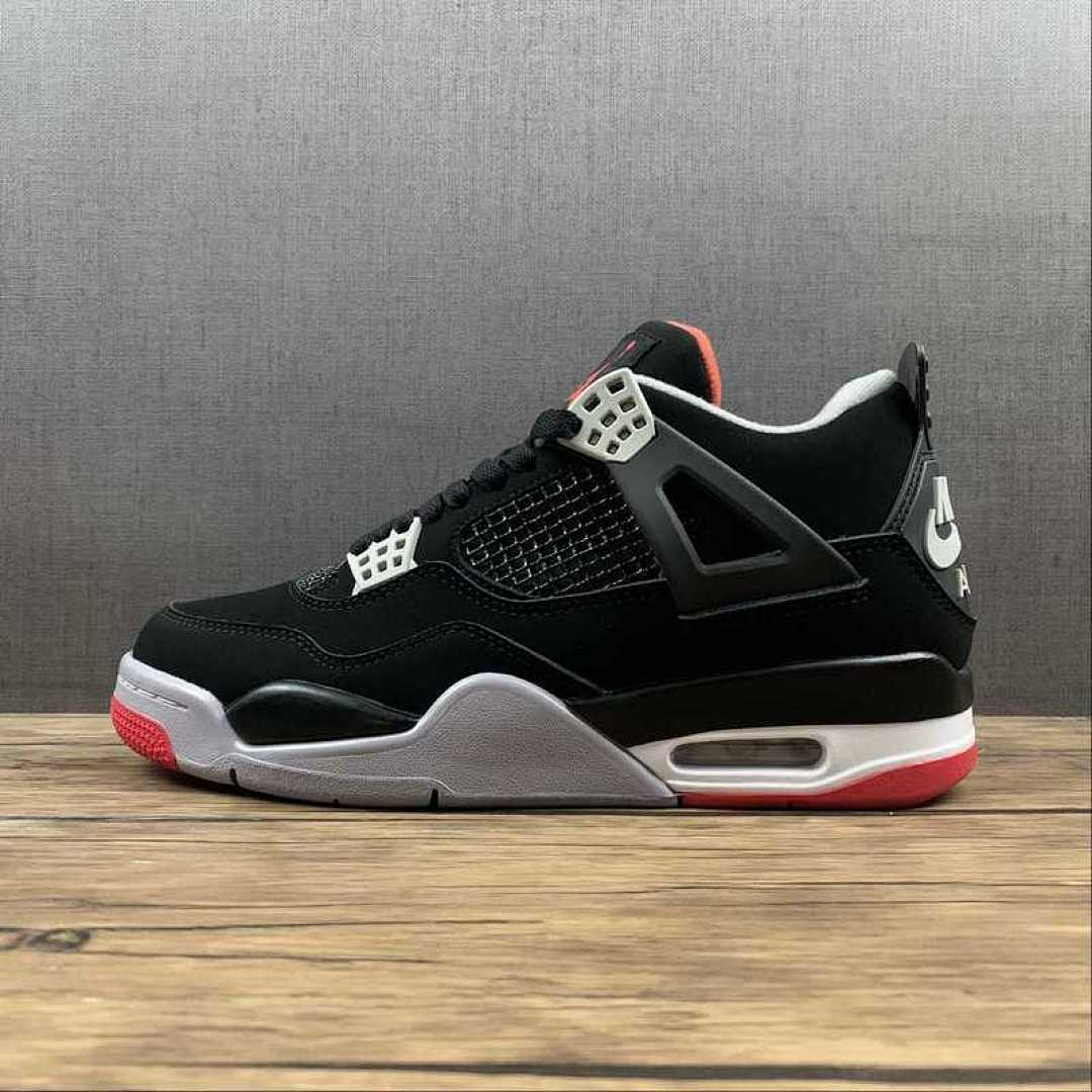 Jordan [308497-060]-[AIR JORDAN 4 RETRO OG BRED 2019 BLACK/CEMENT GREY-SUMMIT WHITE-FIRE (RED]), photo 1
