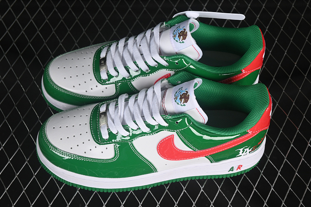 Nike [306146-131]-[AIR FORCE 1 07 LOW WHITE/CLASSIC GREEN-VARSITY RED]-[WOMAN:36-39]-[MAN:40-45] - Image 11